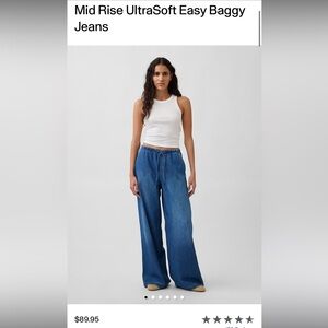 GAP Mid Rise UltraSoft Easy Baggy Jeans